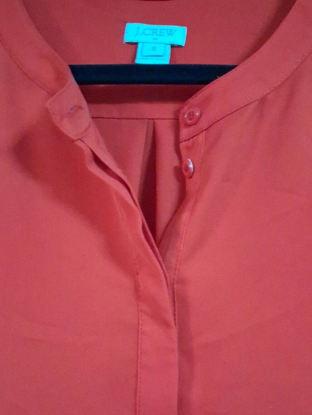 J. Crew Bright Red V-Neck Long-Sleeve Tunic - Picture 4 of 7